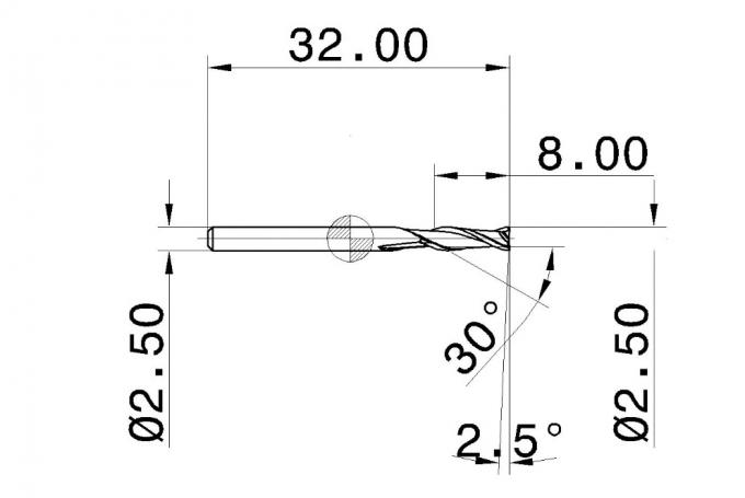 2 Flute 30 Helix Solid Carbide Endmills for Non-Ferrous Materials